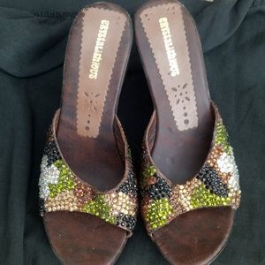 🆕 Crystalishous Bling Platform Slides size 10
